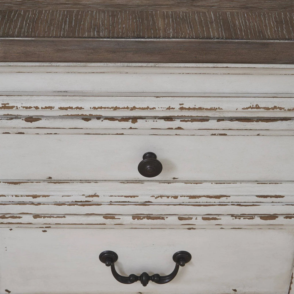 Chipped White and Brown Server E2289