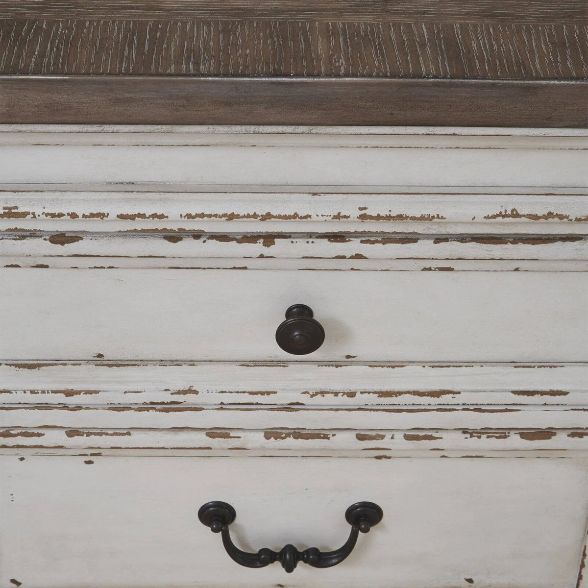 Chipped White and Brown Server E2289