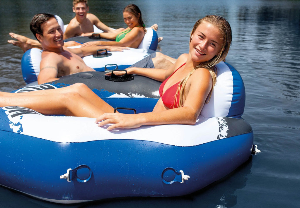Inflatable Water Tube (2 Pack) and Inflatable Beverage Cooler S766