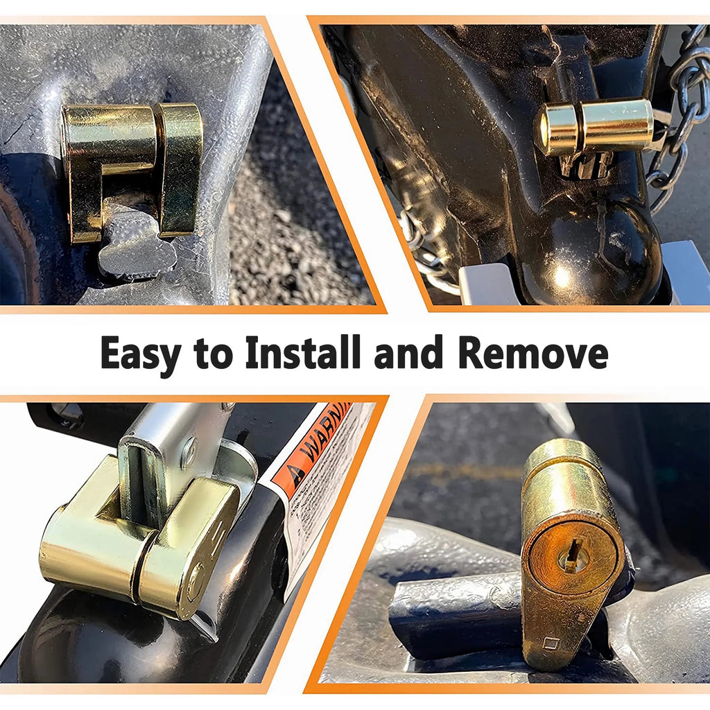 Trailer Hitch Security Lock Set with Pin Lock, Share 2 Keys R8082