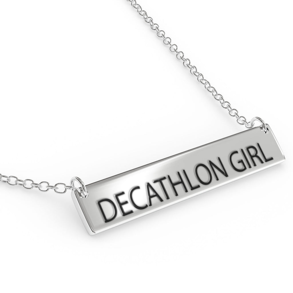Sterling Silver Bar Pendant Necklace T715