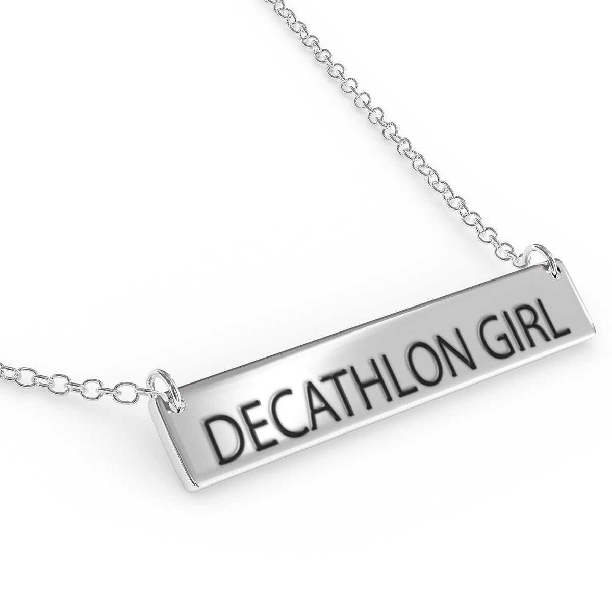 Sterling Silver Bar Pendant Necklace T715