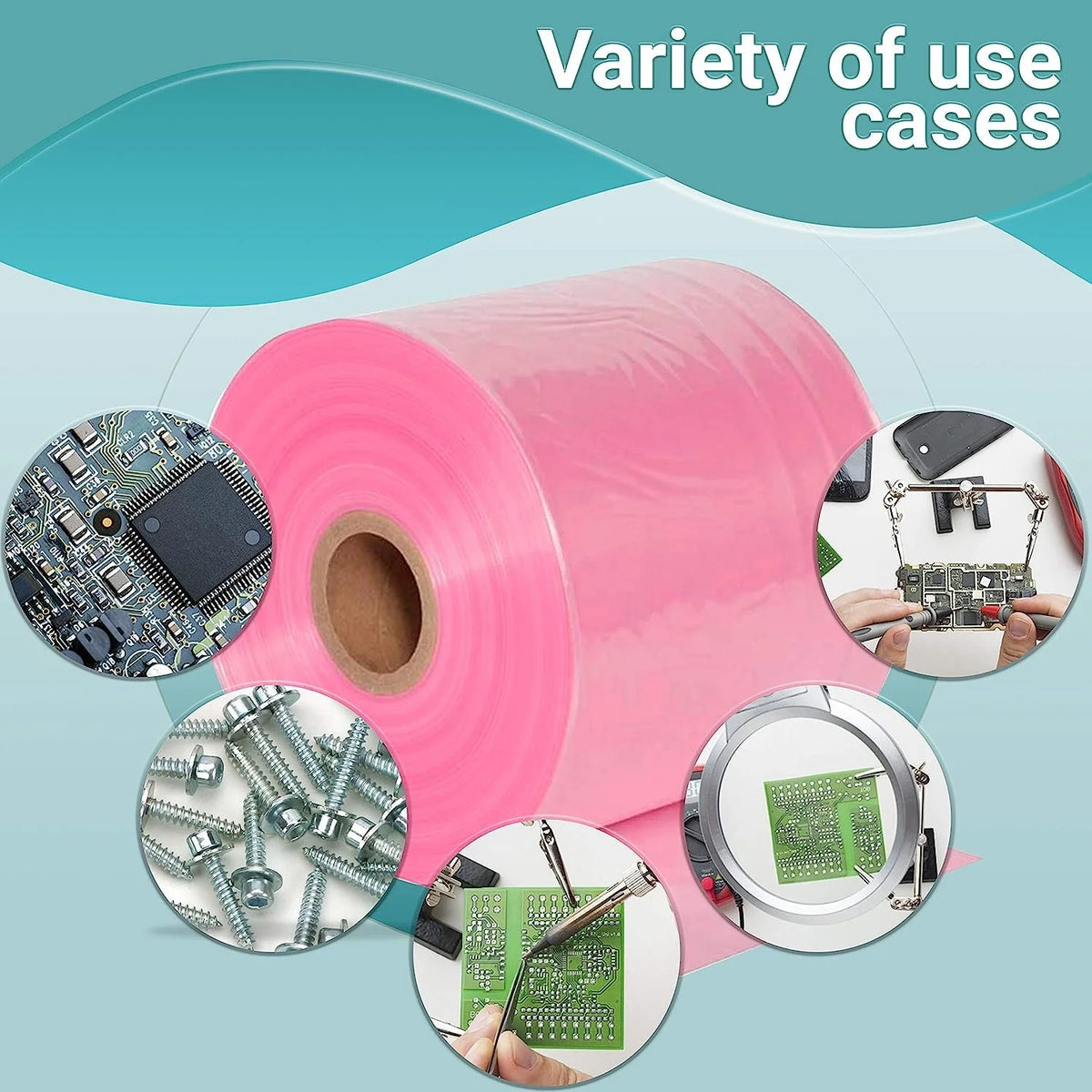 Pink Anti-Static Poly Tubing 10 X 1075 4 mil O30220