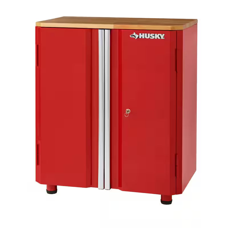 24-Gauge Steel 2-Door Garage Base Cabinet in Red Y520