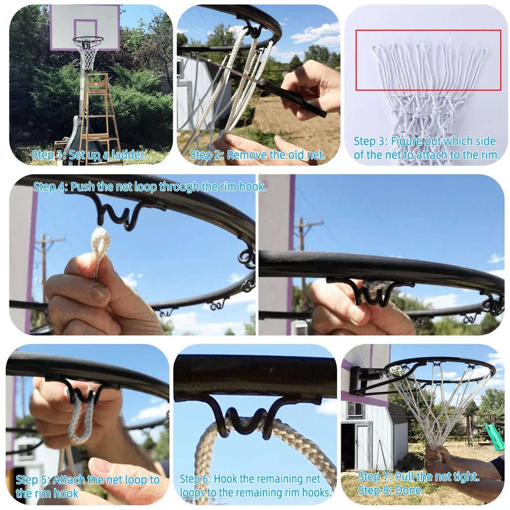 2 Pack Basketball Net Replacement 12 Loops A9823
