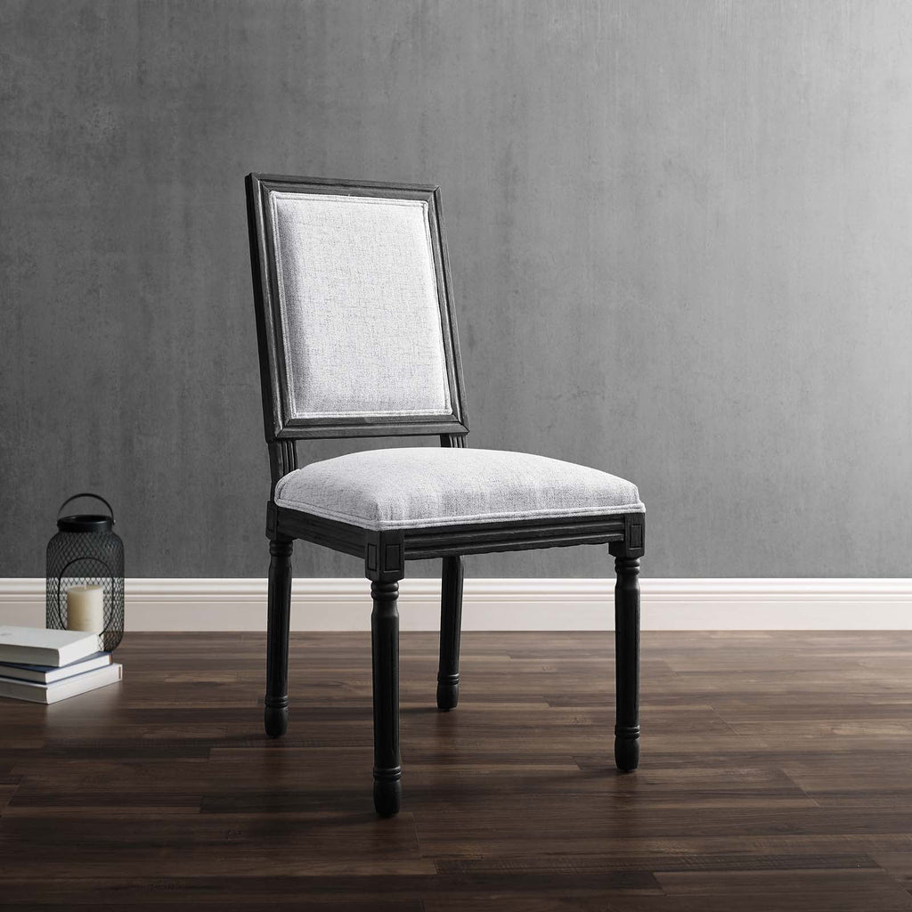 Black Light Gray Upholstered Fabric Dining Side Chair E524232