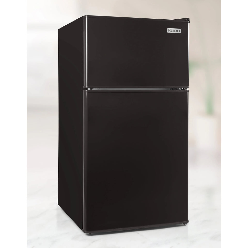 3.2 Cu. Ft. Double Door Refrigerator With Freezer, Black J6026