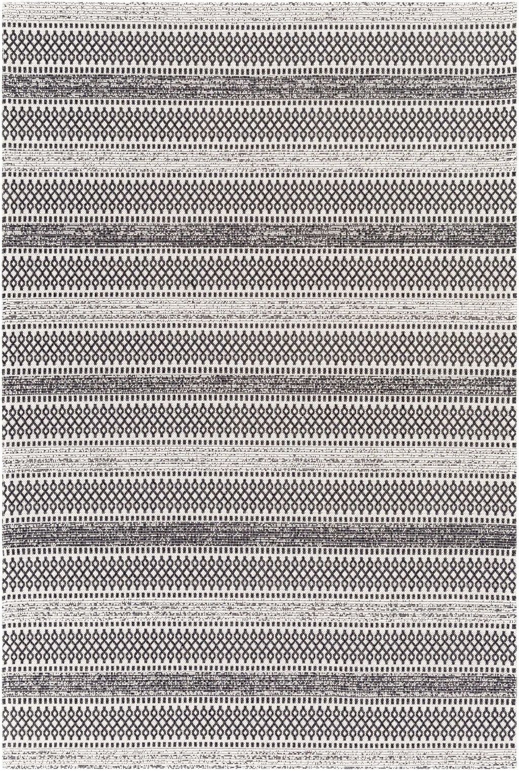 6x9 Black Area Rug M8050