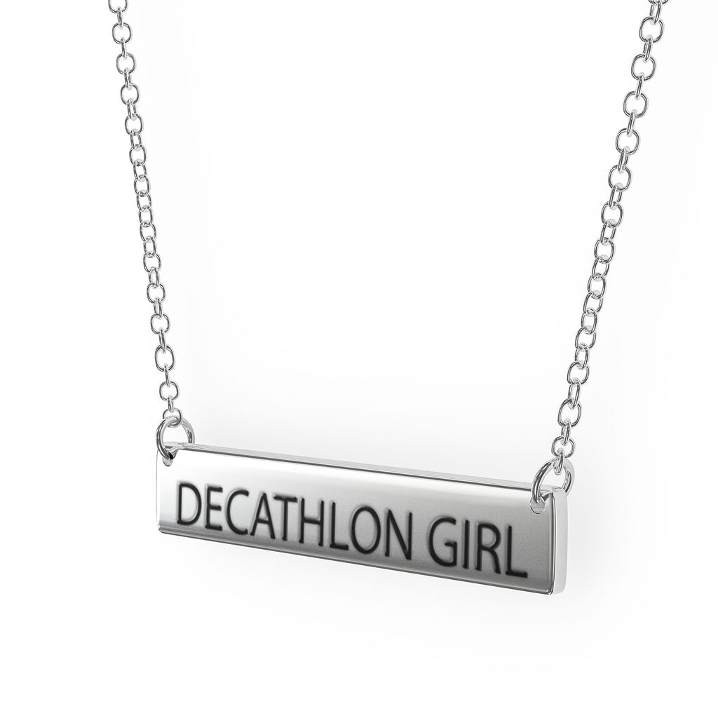 Sterling Silver Bar Pendant Necklace T715