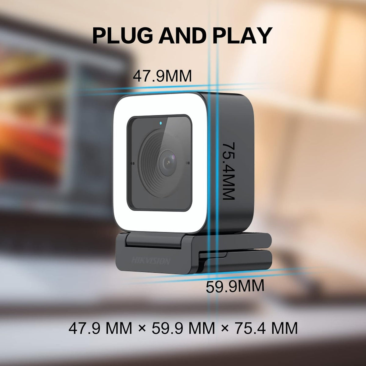 2K HD Webcam with Light Microphone, Autofocus, 30fps Type C USB2.0, with Tripod Q49204