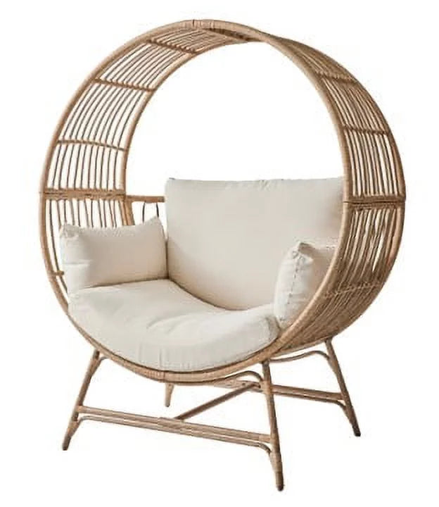 Round Wicker Outdoor Egg Chair P65708