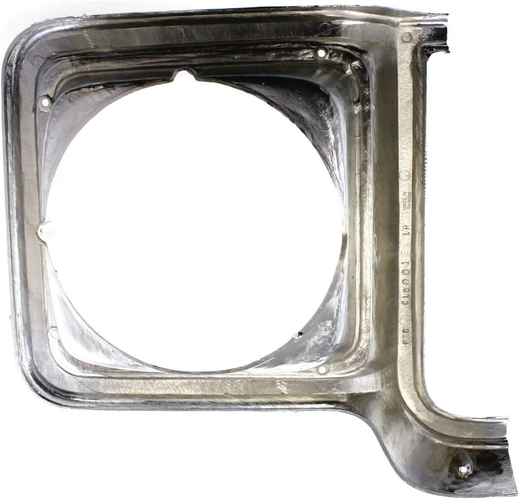 Chrome & Painted-Dark Argent Headlight Door Pair for Chevy C10 1975-1978 E4473