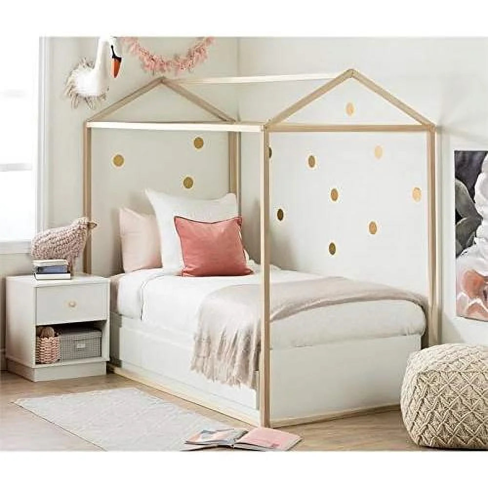Solid Wood Canopy Platform Bed Frame Y129