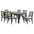 7-piece Wood Dining Table Set with Extension Leaf O934