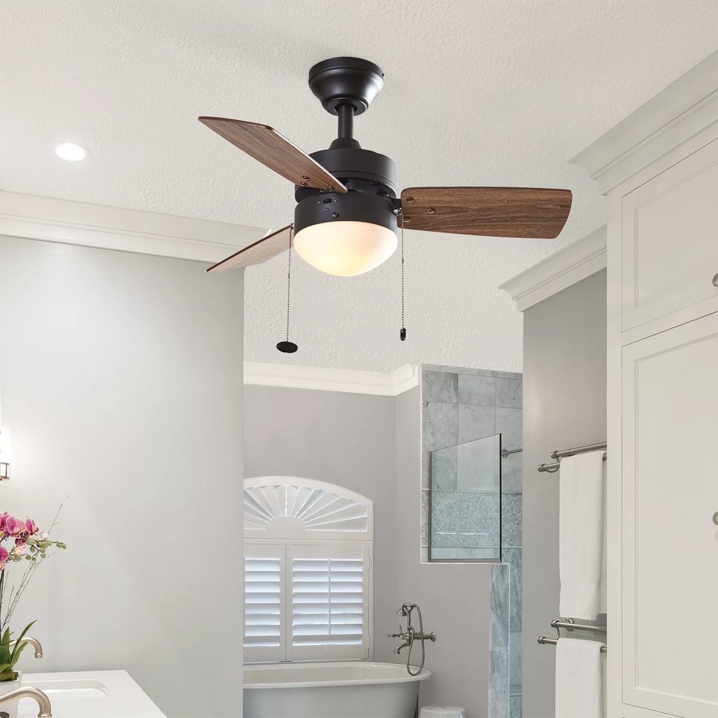Bronze Indoor Ceiling Fan with Light P20087