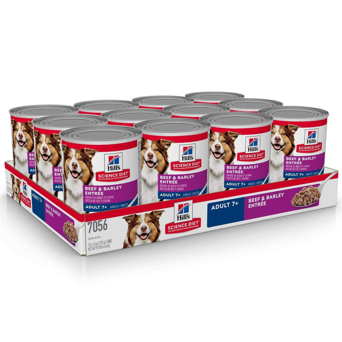 Adult 7+ Beef & Barley Dog Food E9802