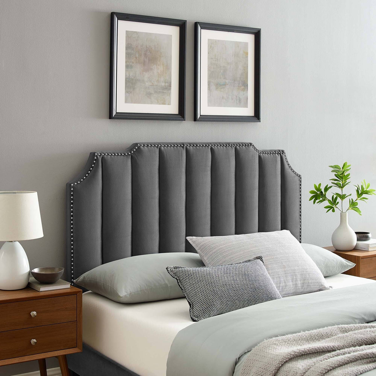 Mint Performance Velvet King/California King Headboard C690724