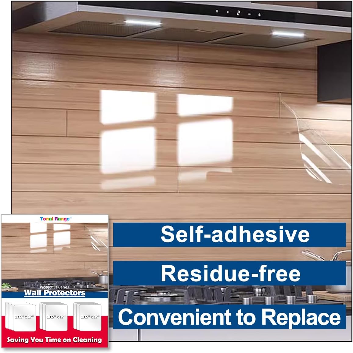 Clear Self Adhesive Wall Protector -5 Sheets R96018