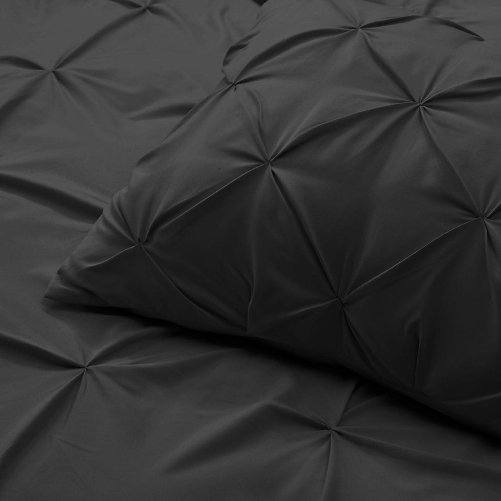 Cream California King Pinch Pleat Duvet Cover Set G52829