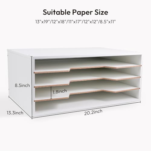 6-Tier Wooden Desktop File Organizer I419