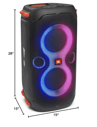 Portable Party Speaker with Built-in Lights - Black G4341