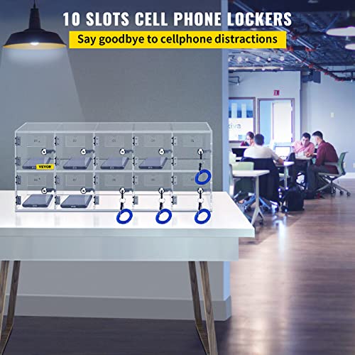 20 Slots Acrylic Wall-Mounted Cabinet with Door Locks and Keys A4646