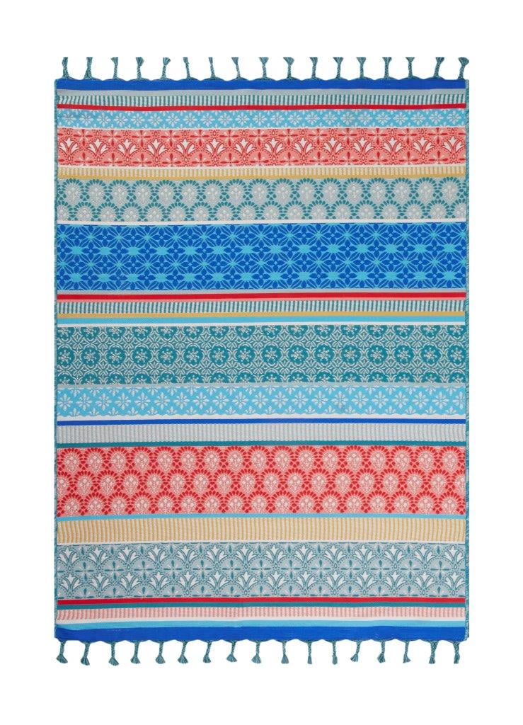 5' x 7' Multi-Color Outdoor Rug T9582