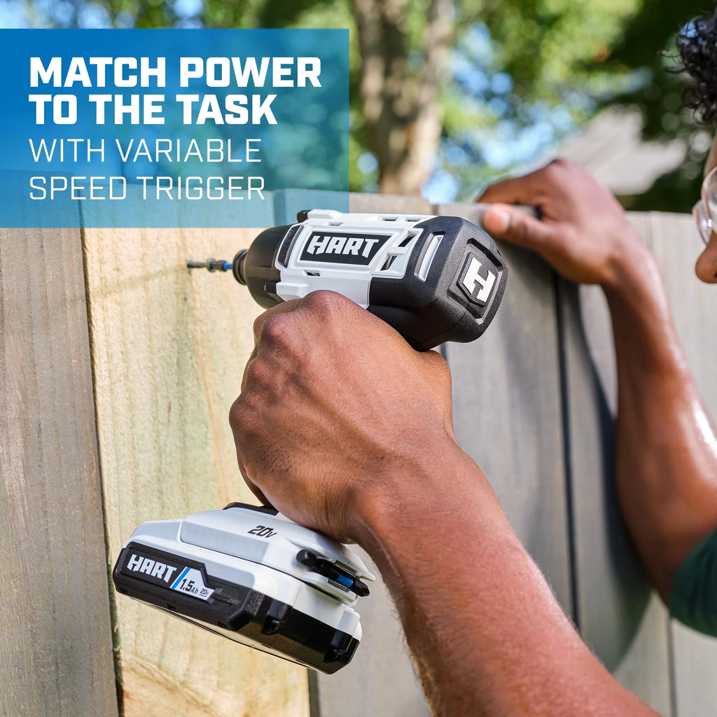 20-Volt Cordless Impact Driver Kit with 1.5Ah Lithium-Ion Batteries W786263