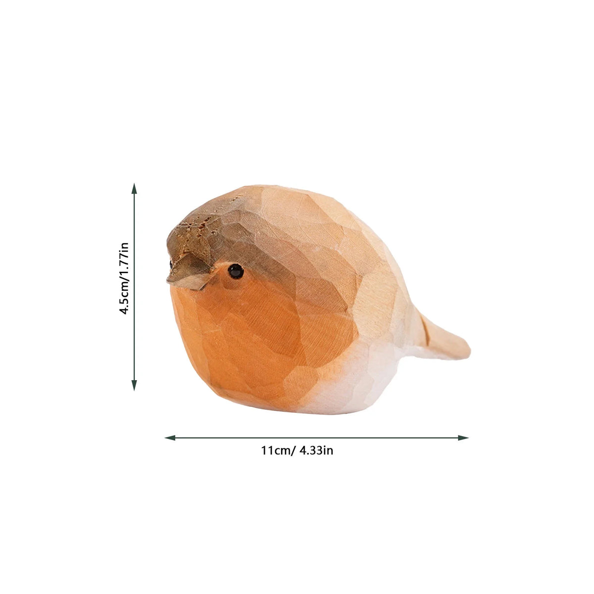 Small Wood Bird Figurine Statue C5054