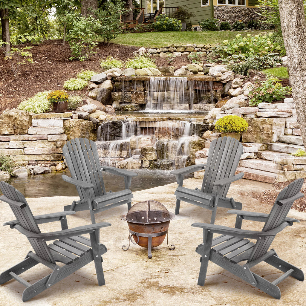 Folding Weather Resistant Adirondack Chair L619691