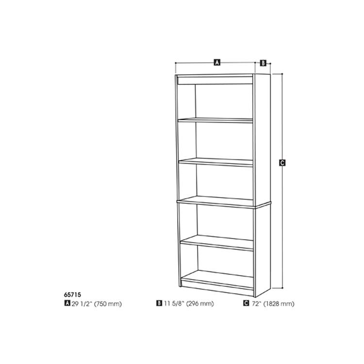 Bark Gray Bookcase G78262