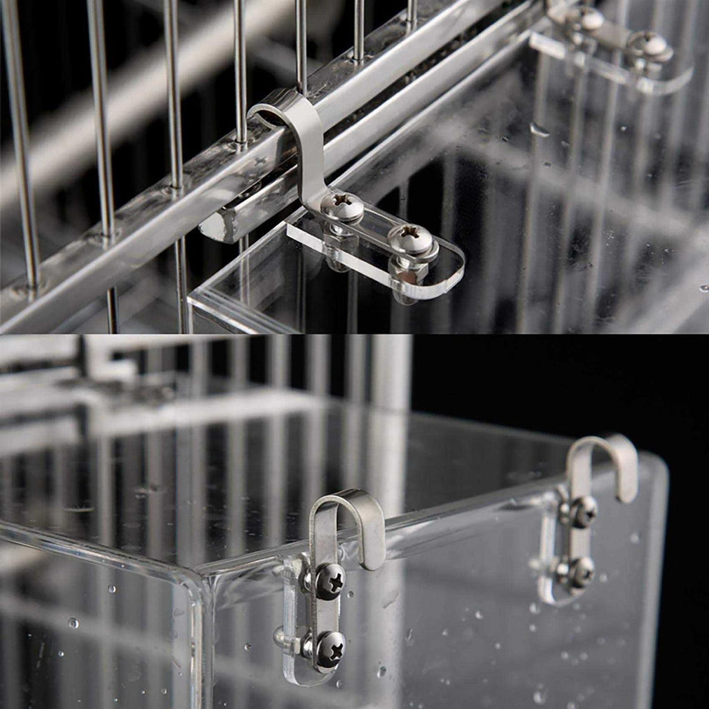 Bird Bath Cage Cleaning Pet Supplies Cockatiel Bird Bathtub with Hanging Hooks Z129833