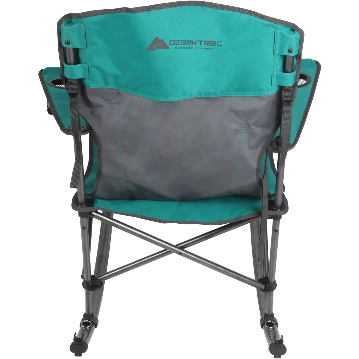 Foldable Camping Rocking Chair, Green, 300 lbs Capacity F61336