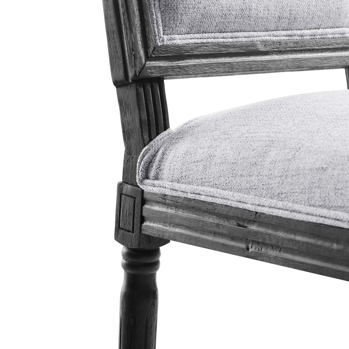 Black Light Gray Upholstered Fabric Dining Side Chair E524232