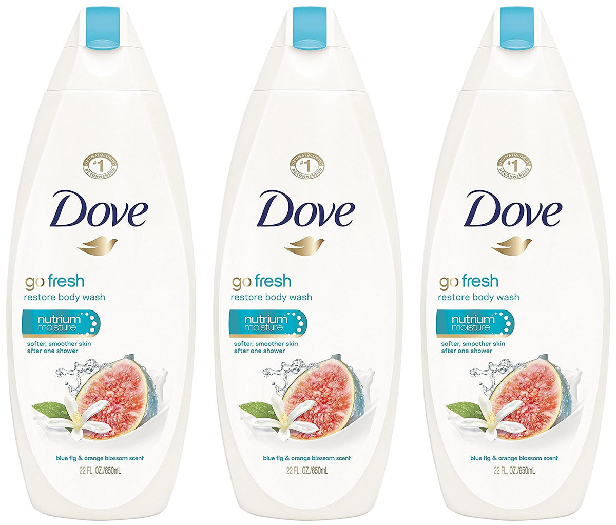 Blue Fig & Orange Blossom Body Wash 22 Fl Oz Pack of 3 J2725