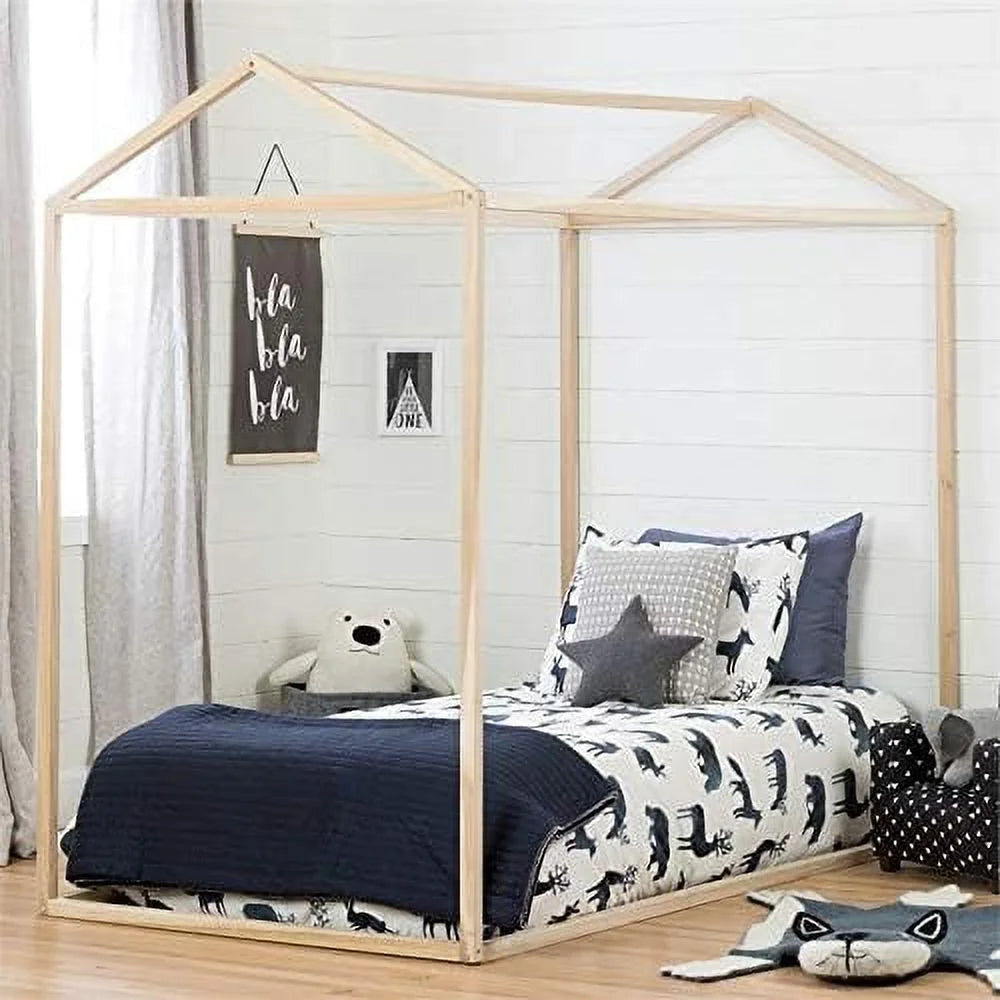 Solid Wood Canopy Platform Bed Frame Y129