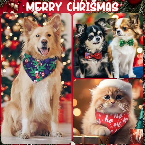 60 Pieces Christmas Dog Bandanas D552