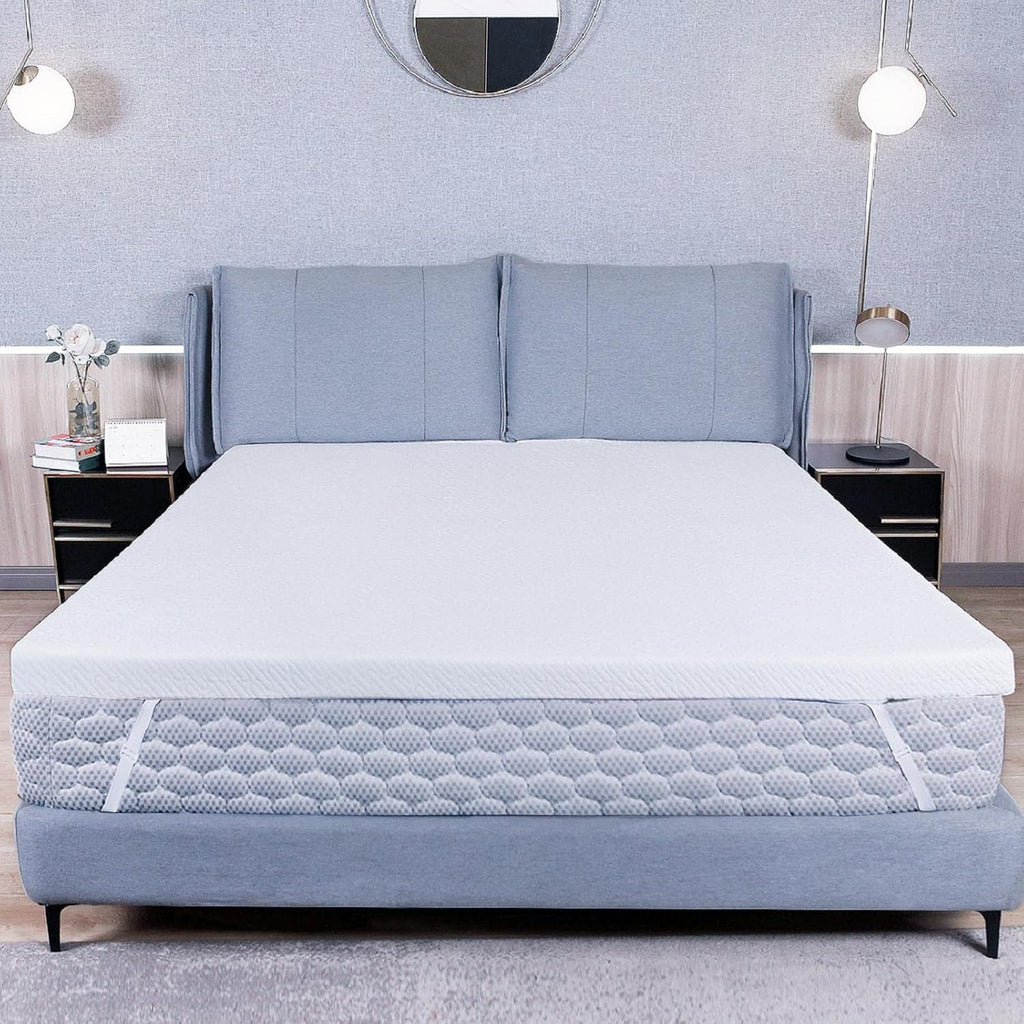 3 Inch Gel Memory Foam Mattress Topper California King Size with Bamboo Cover B997486