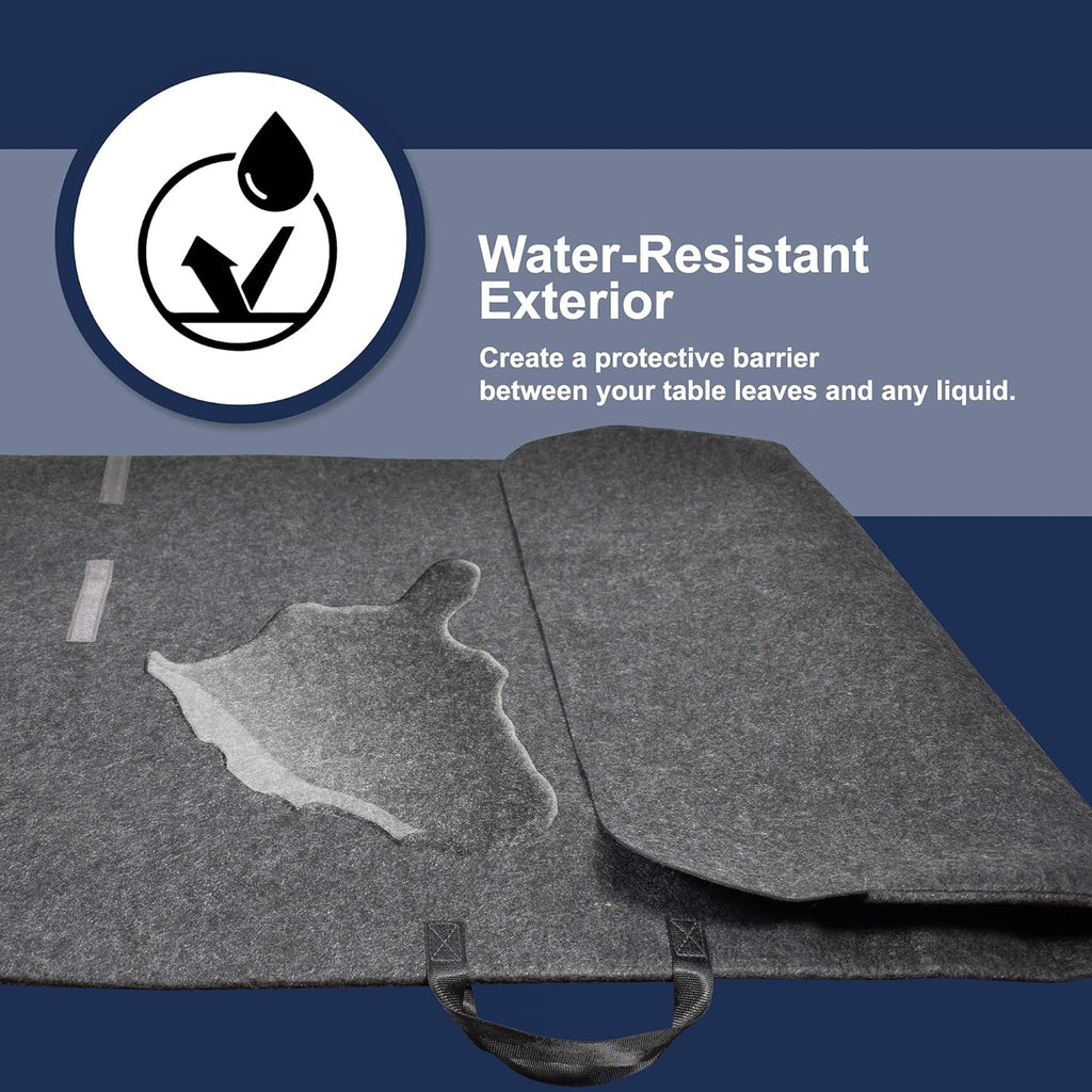 Felt Lined Dining Table Leaf Storage Bag with Handle, Gray P50848
