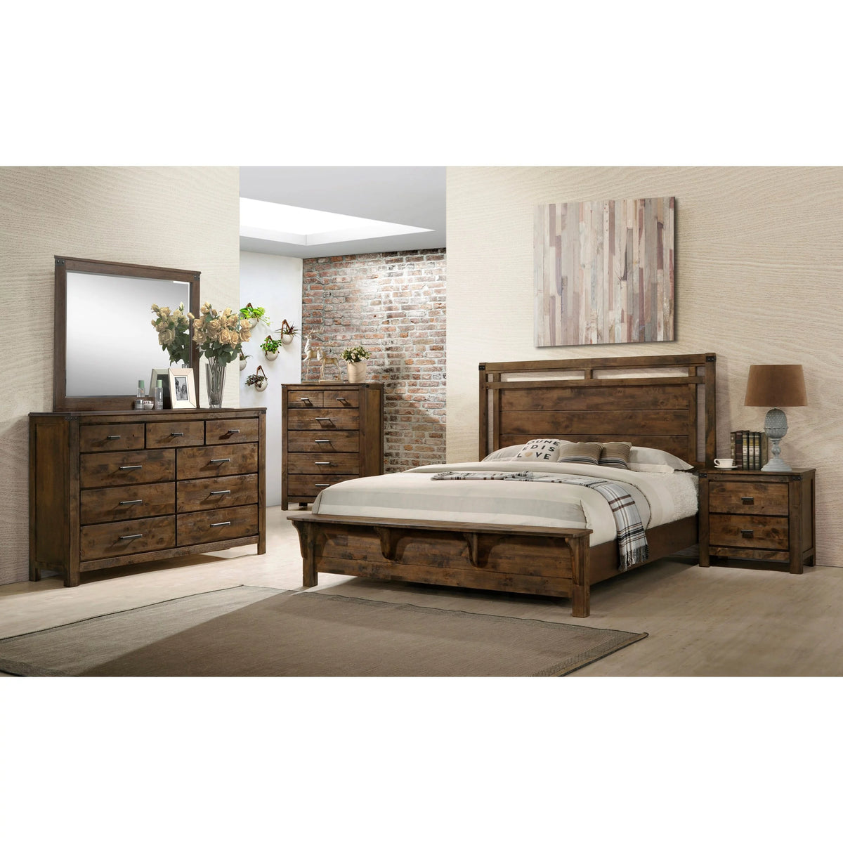 6pc Queen Size Wooden Bedroom Set G607640