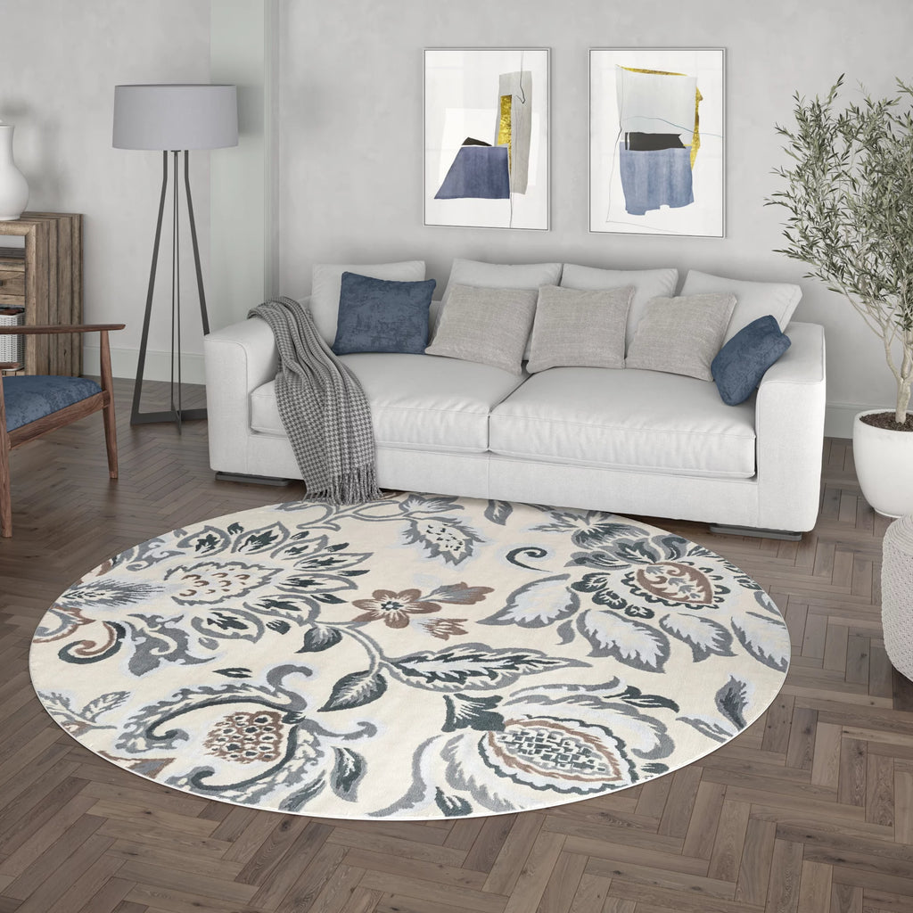 6ft Round Cream Area Rug H794130
