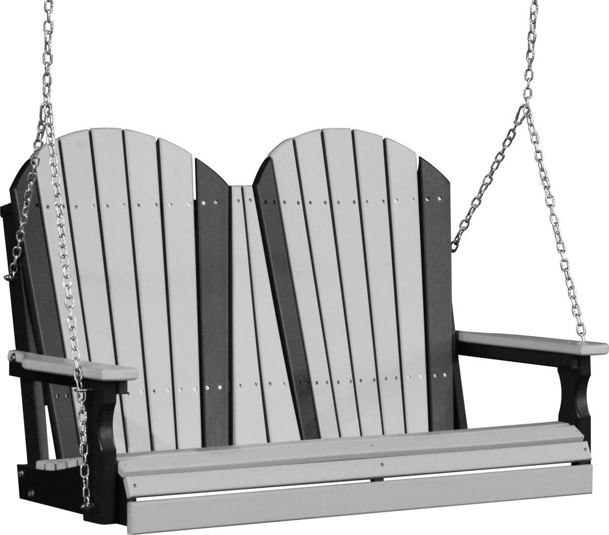 Black Recycled Plastic Porch Swing C9372