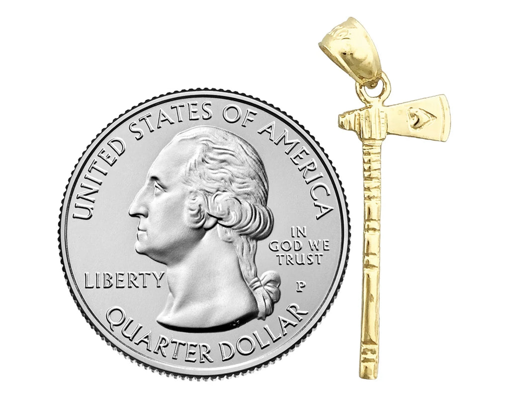 14K Gold Ax Charm H186