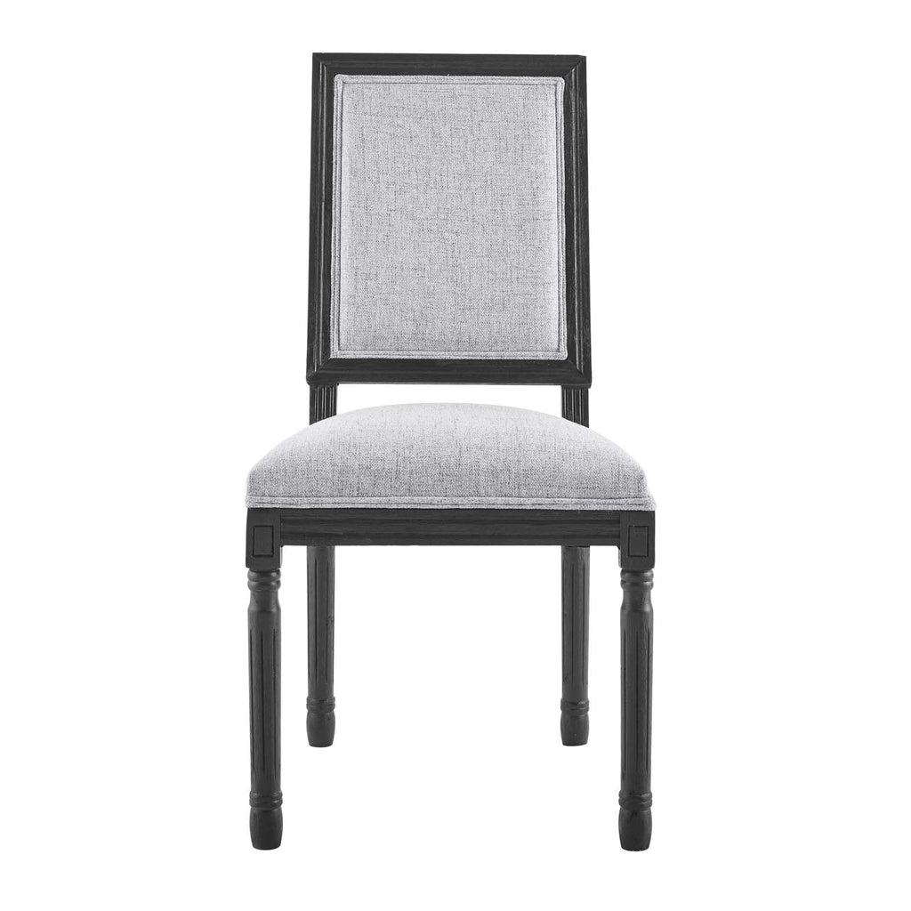 Black Light Gray Upholstered Fabric Dining Side Chair E524232