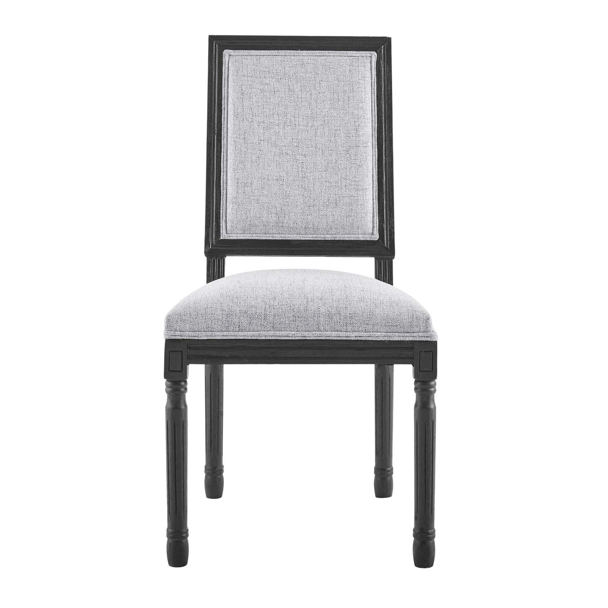 Black Light Gray Upholstered Fabric Dining Side Chair E524232