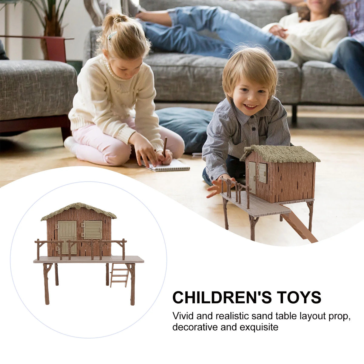 Miniature DIY Farmhouse Model Assembled Educational Toys J5064