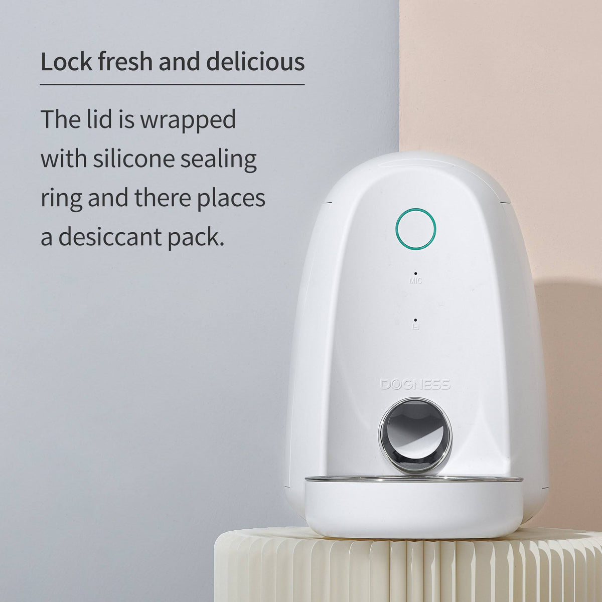 White Automatic Pet Feeder J745
