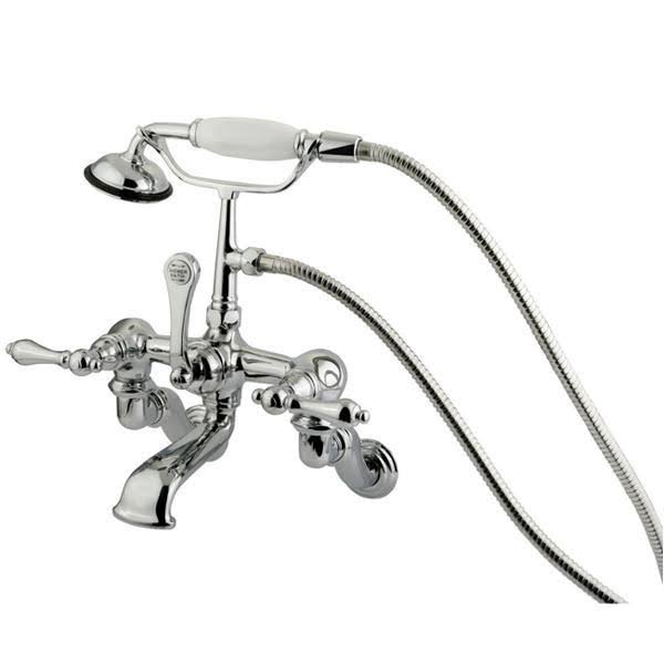 Wall Mount Clawfoot Tub Filler with Hand Shower - Oil Rubbed Bronze A883