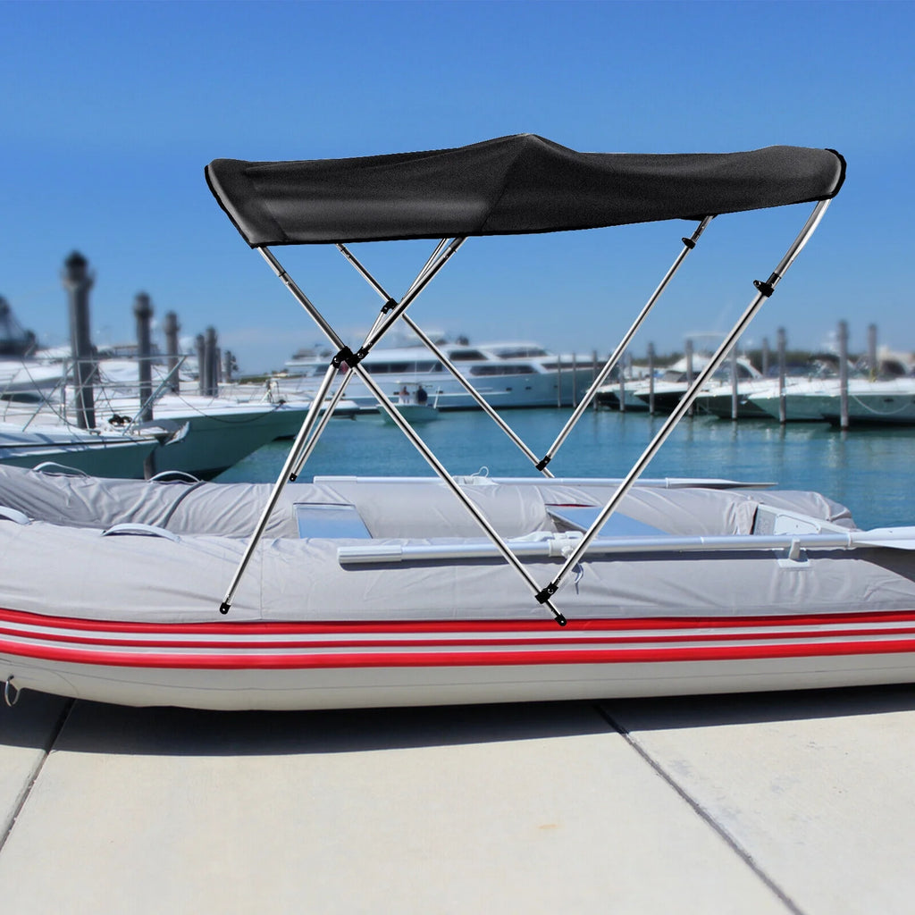 Black 600D Oxford Cloth Boat Cover with Aluminum Frame C76101