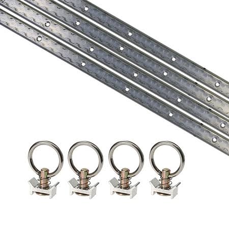 8 Piece Aluminum L Track Tie Down System E6358
